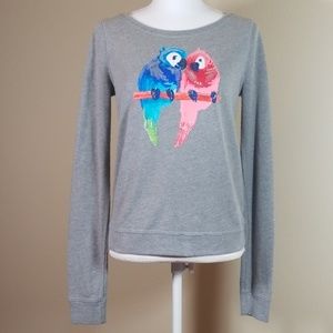 Hollister parrot pair sweatshirt with sequins